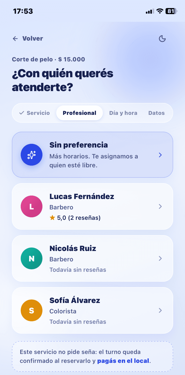 El paso de elegir profesional: Lucas Fernández, Nicolás Ruiz y Sofía Álvarez, con sus especialidades